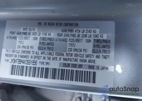 2019 Mazda Cx-5 Sport from USA, damaged, VIN JM3KFBBM4K0591656